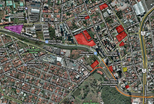 Mapa da zona de Curitiba, Jardim Botânico